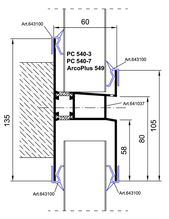 Aluminium Traversprofil Standard