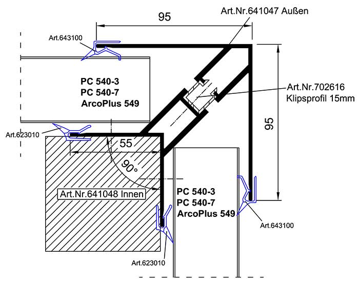 Aluminium Eckprofil