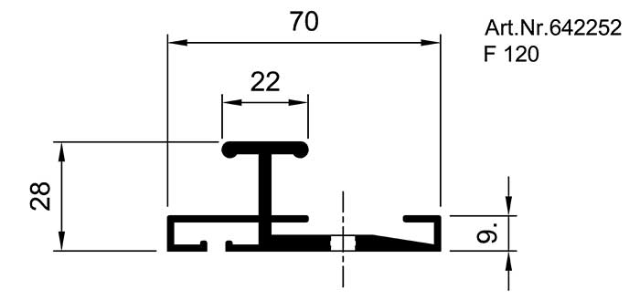 Aluminium Flachsoganker