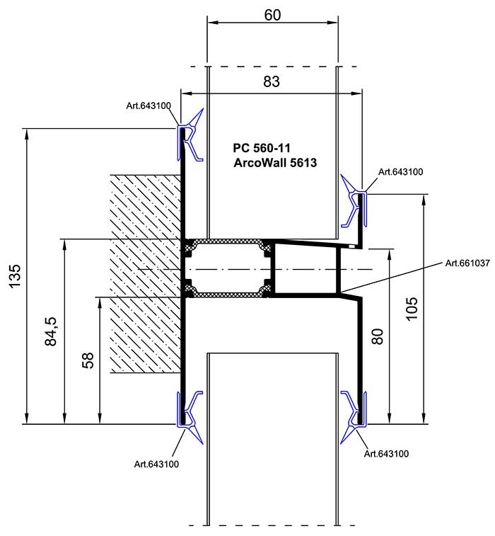 Aluminium Traversprofil Standard