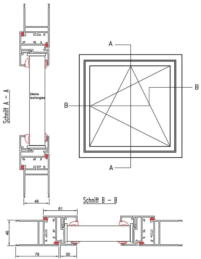 Dreh-Kippflügel Isoverglasung