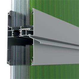 Detail der horizontalen Verbindung mit den Profilen 4805 + 4808 + 4809, um vertikale Füllplatten mit hohen Höhen zu erstellen