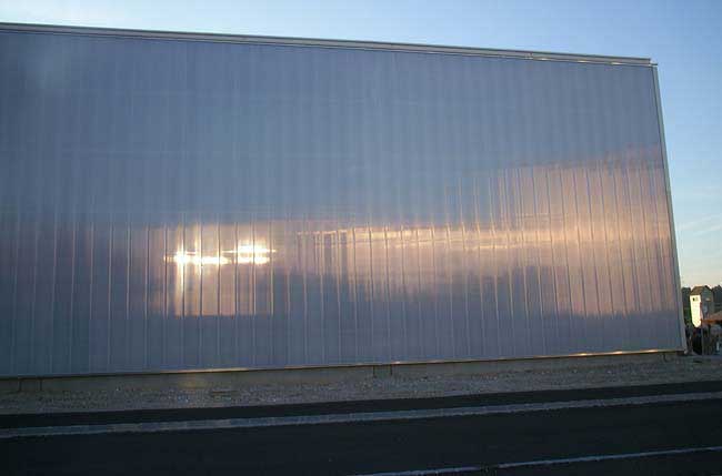 Gmunden Ersatzteillager  / Wandverglasung - Seitenansicht