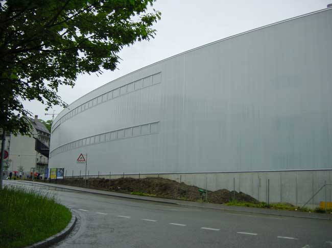 St. Gallen Ausstellungsgebäude  / Wandverglasung - Frontansicht