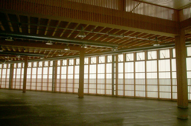 St. Gallen Ausstellungsgebäude  / Wandverglasung - Innenansicht